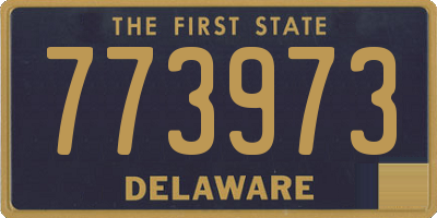 DE license plate 773973
