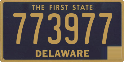 DE license plate 773977