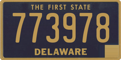 DE license plate 773978