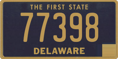 DE license plate 77398