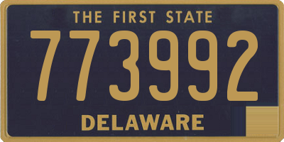 DE license plate 773992