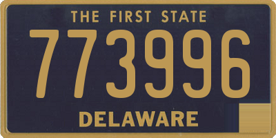DE license plate 773996