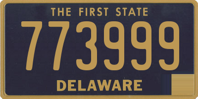 DE license plate 773999