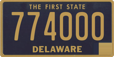 DE license plate 774000