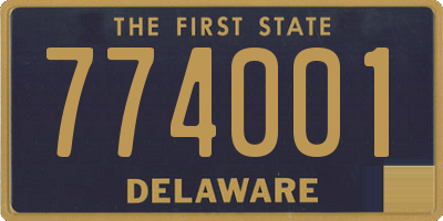 DE license plate 774001