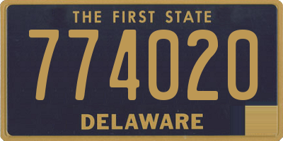 DE license plate 774020