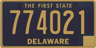 DE license plate 774021