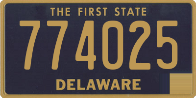 DE license plate 774025