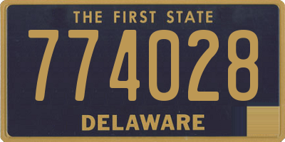 DE license plate 774028