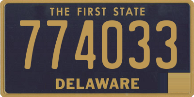 DE license plate 774033