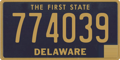 DE license plate 774039