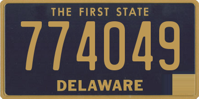 DE license plate 774049