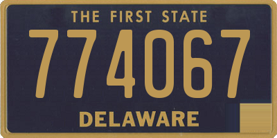 DE license plate 774067