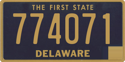 DE license plate 774071