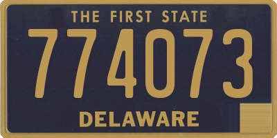 DE license plate 774073