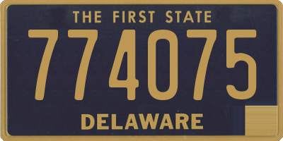 DE license plate 774075