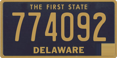 DE license plate 774092