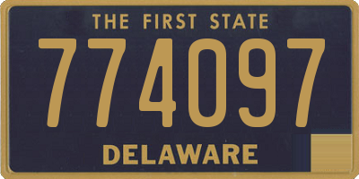 DE license plate 774097