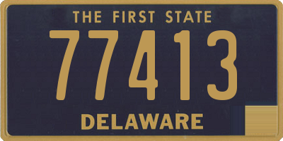 DE license plate 77413