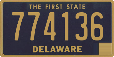 DE license plate 774136