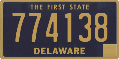 DE license plate 774138