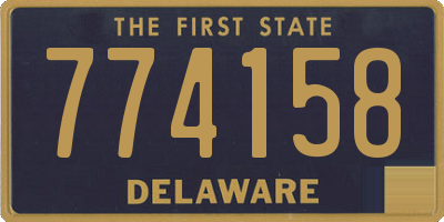 DE license plate 774158