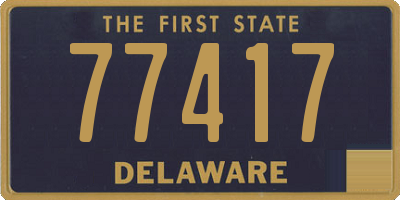 DE license plate 77417