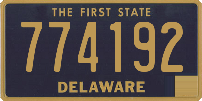 DE license plate 774192