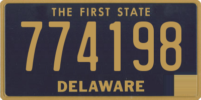 DE license plate 774198