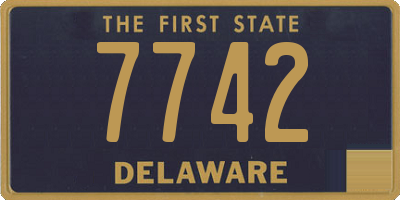 DE license plate 7742