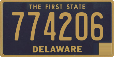 DE license plate 774206