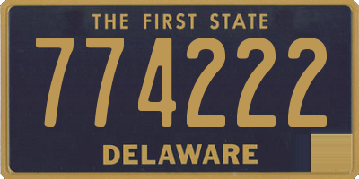 DE license plate 774222