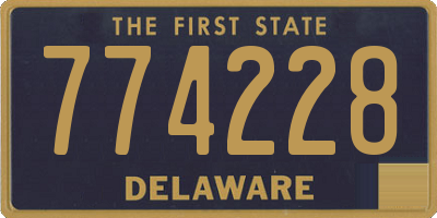 DE license plate 774228