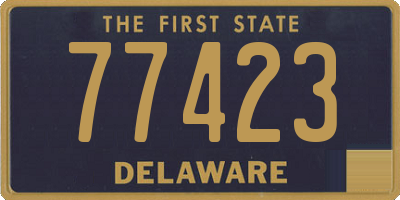 DE license plate 77423