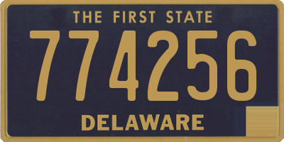 DE license plate 774256