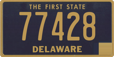 DE license plate 77428