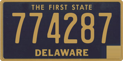 DE license plate 774287