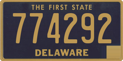 DE license plate 774292
