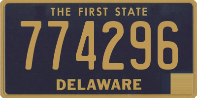 DE license plate 774296