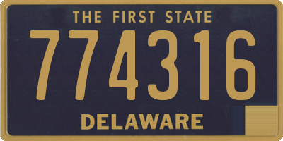 DE license plate 774316