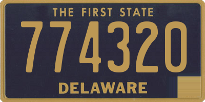 DE license plate 774320