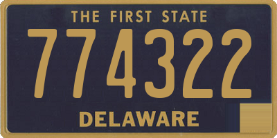 DE license plate 774322