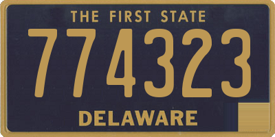 DE license plate 774323
