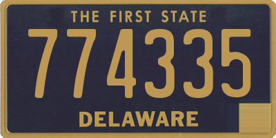 DE license plate 774335