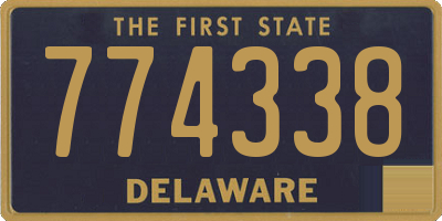 DE license plate 774338
