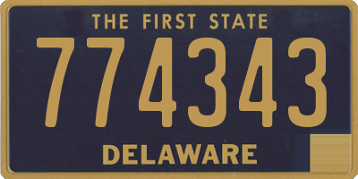 DE license plate 774343