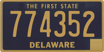 DE license plate 774352