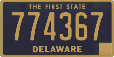 DE license plate 774367