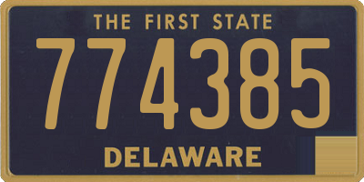 DE license plate 774385