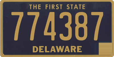 DE license plate 774387